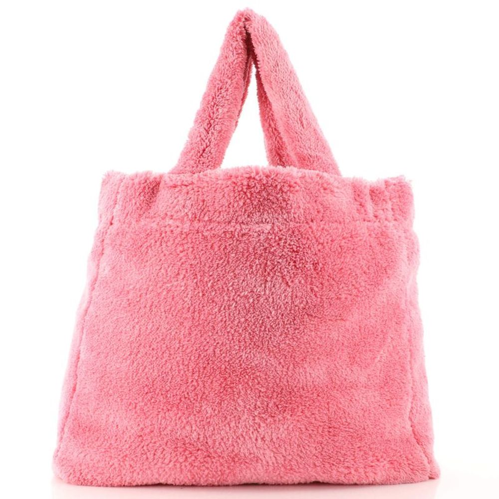Prada Logo Tote Terry Cloth Pink - Picture 4 of 7